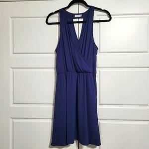 Lush Navy Chiffon Dress